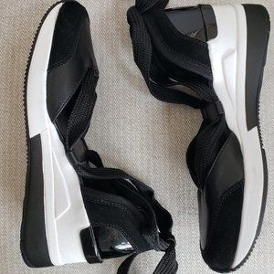 MICHAEL Michael Kors Leather Vega Trainers Wedge Sneakers/Sandals